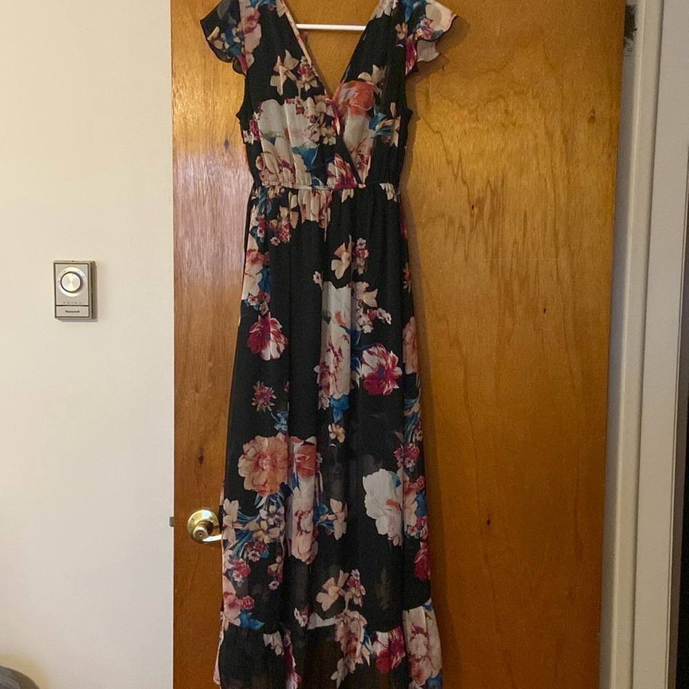 Floral print maxi dress